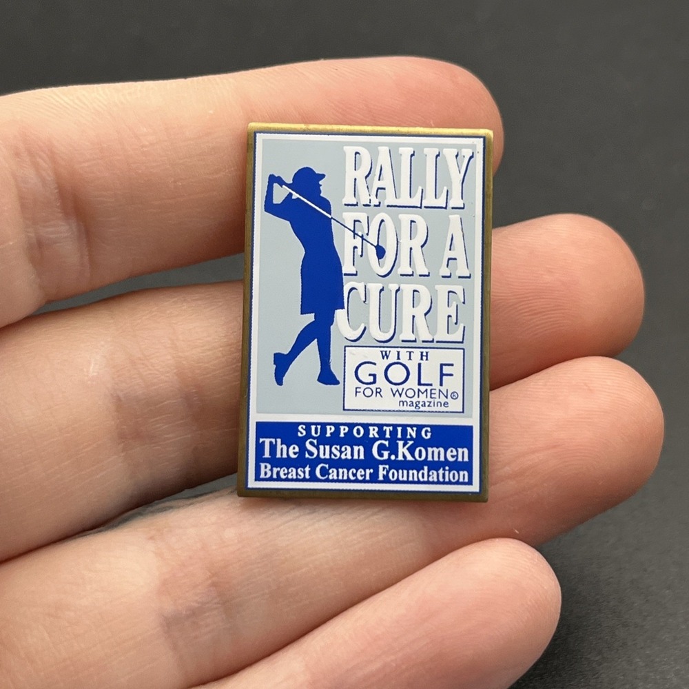 Rally For A Cure Golf‎ Women's Magazine Susan G. Komen Foundation Lapel Hat Pin